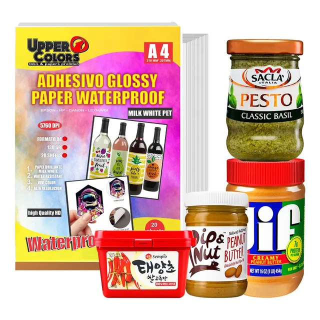 Papel Vinilo Imprimible Adhesivo Waterproof  A4 X 20 Hojas