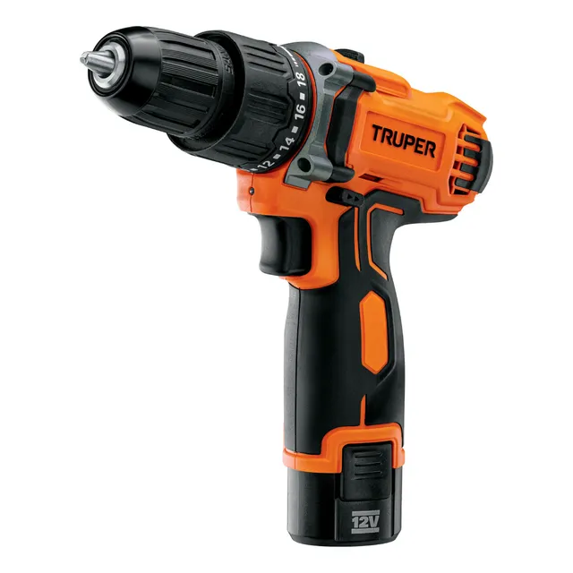Taladro Rotomartillo Inalámbrico 3/8 12v Truper Roti-12ac Color Naranja Frecuencia 60 Hz
