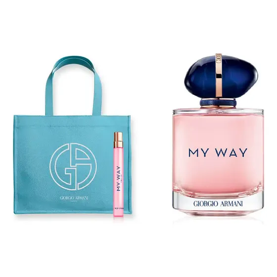 Kit Perfume Armani My Way Edp 90 Ml + Tote Bag + Mini Talla