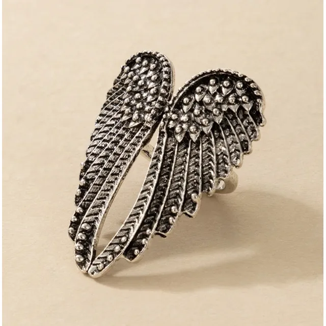 Anillo Alas Plumas Novios Amor Feng Shui Wings Suerte Corona