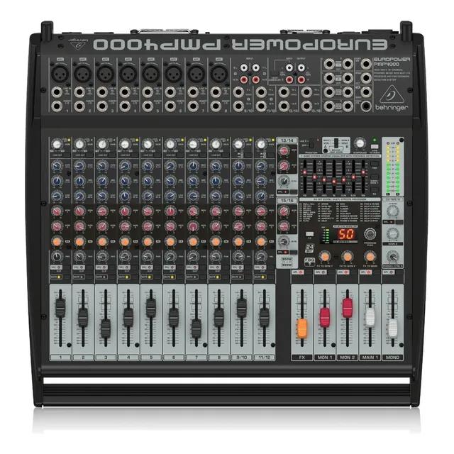 Consola Potenciada Behringer Europower Pmp4000 1600w Rms