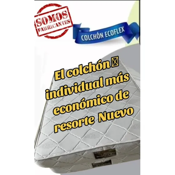 Colchones Individual Y Matrimonial De Resorte Nuevos