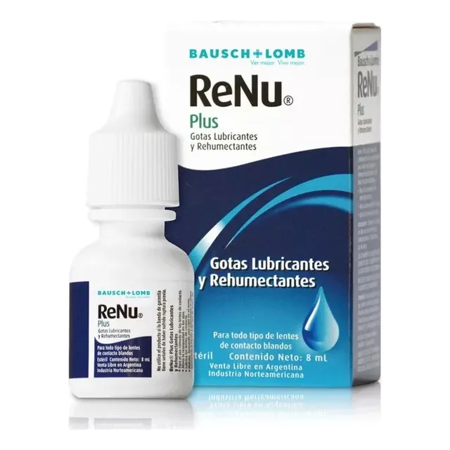 Gotas Lubricantes Para Lentes De Contacto Renu Plus X 8 Ml
