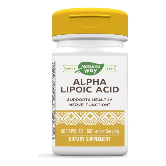 Suplemento De Ácido Alfa Lipoico Nature's Way 600 Mg 60 Cáps