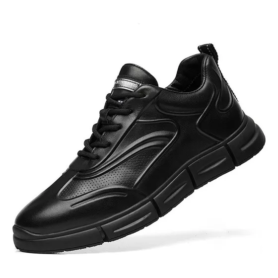 Sapatos Casuais Tênis Cano Baixo Preto Com Cadarço