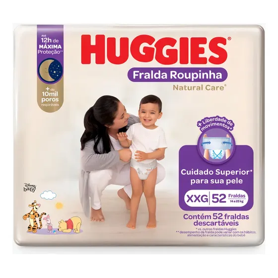 Huggies Pants Natural Care Xxg 52 Unidades | Cuotas sin interés
