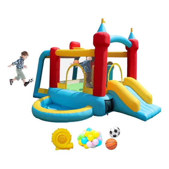 Wellfuntime Casa Inflable Con Tobogan, Castillo De Salto Con