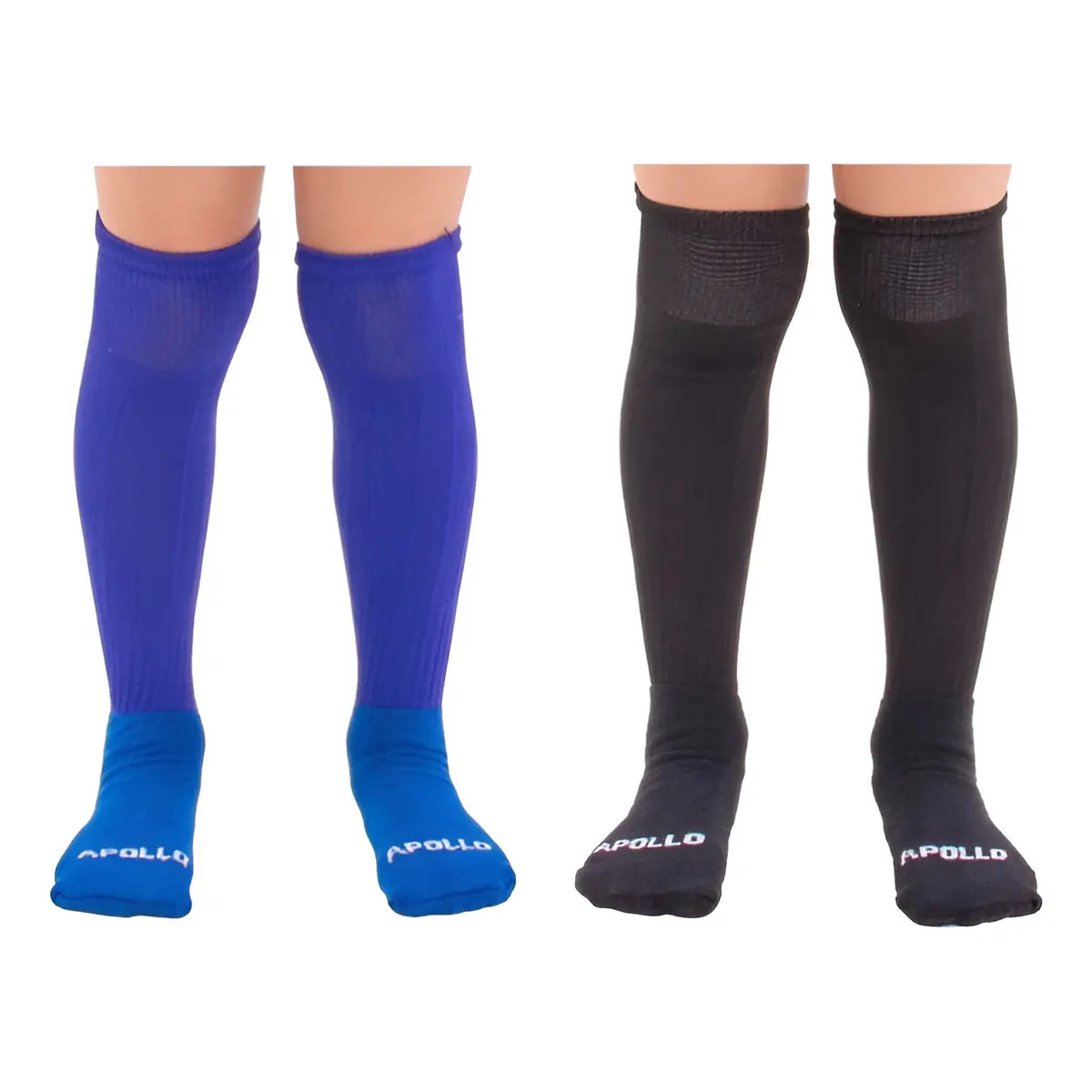 Kit 02 Pares Meião Futebol Infantil Juvenil Cores Sortidas Cor 01 Azul 01 Preto Tamanho 22_27 Kit 02 Pares Meião Futebol Infantil Juvenil Cores Sortidas Cor 01 Azul 01 Preto Tamanho 22_27