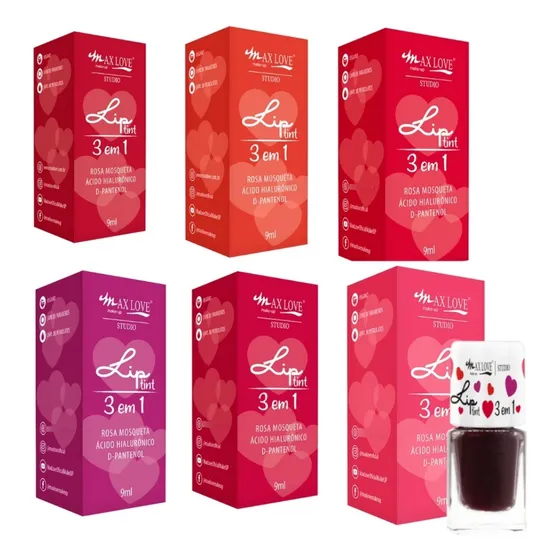 Kit 6 Tintas Labiales Max Love Coleccion Completa Rekabeauty
