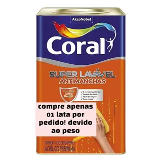 Tinta AcrĂlica Coral Branca Super LavĂĄvel 18l Antimanchas Tinta AcrĂlica Coral Branca Super LavĂĄvel 18l Antimanchas