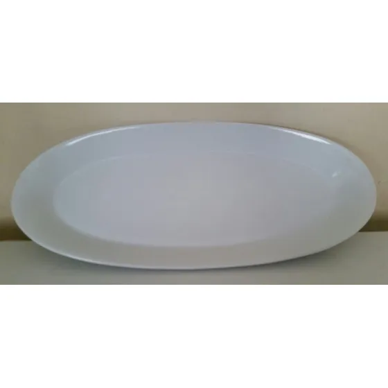Bandeja Ovalada Blanca Porcelana