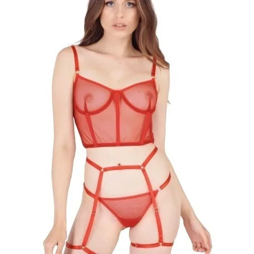 Conjuntos Bralette Arnés Ropa Intima Lencería Femenina Sexy