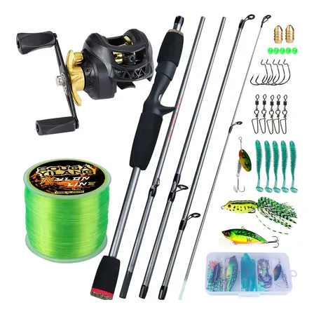 Kit Pesca Vara 1,70m + Carretilha E Linha + Com Acessórios