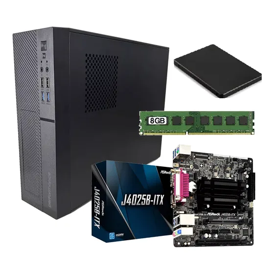 Pc Computadora Slim Asrock C / J4025b-itx Ram 8gb Ssd 240gb