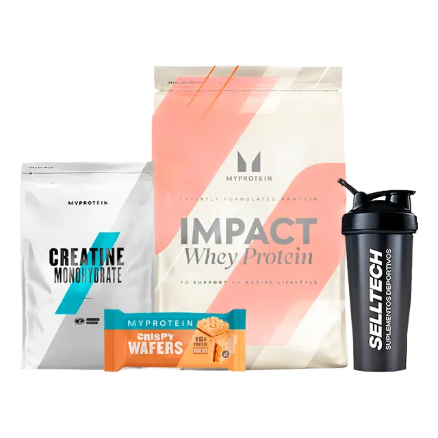 Pack Myprotein Impact Whey 1kg Chocolate+creatina250gr+barra