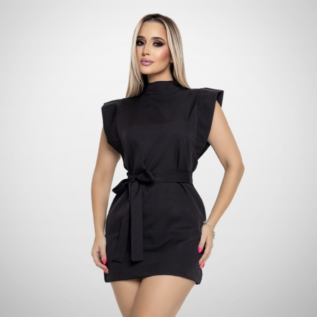 Vestido Feminino Curto Tubinho Alfaiataria Elegante Fashion Vestido Feminino Curto Tubinho Alfaiataria Elegante Fashion