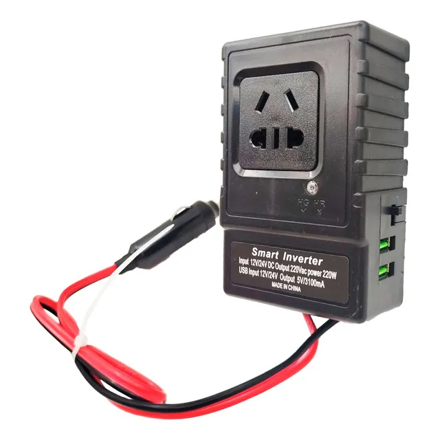 Inversor Conversor Corriente Eléctrica Cargador Entrada Auto