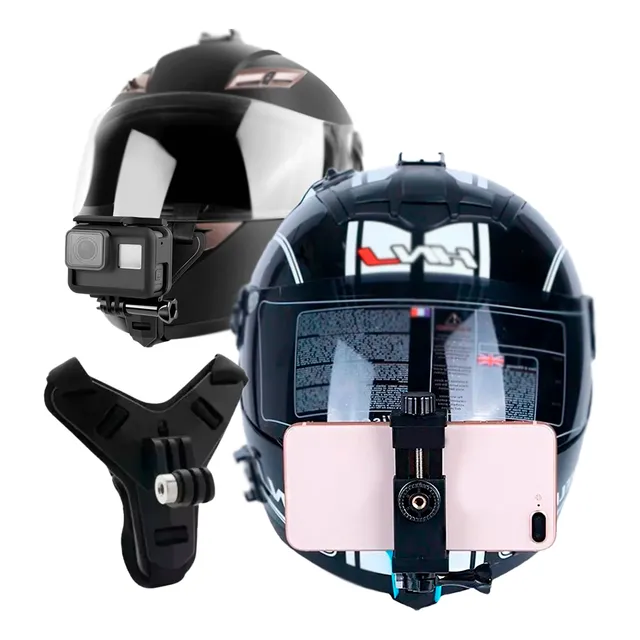 Suporte Capacete Moto Câmera Celular Phone Gopro Ios Queixo