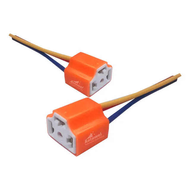 Par Chicote Soquete Conector Lâmpada Farol H4