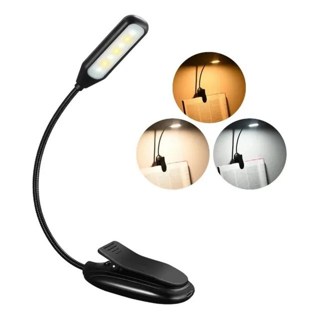 Lampara Lectura Led Recargable Clip Para Leer De Noche Usb 