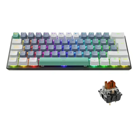 Teclado Mecánico Gamer Machenike K500-B61 ES 60% RGB con Hotswap y Anti-Ghosting
