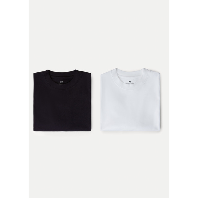 Kit Com 2 Camisetas Masculinas Básicas Relaxed Hering Kit Com 2 Camisetas Masculinas Básicas Relaxed Hering