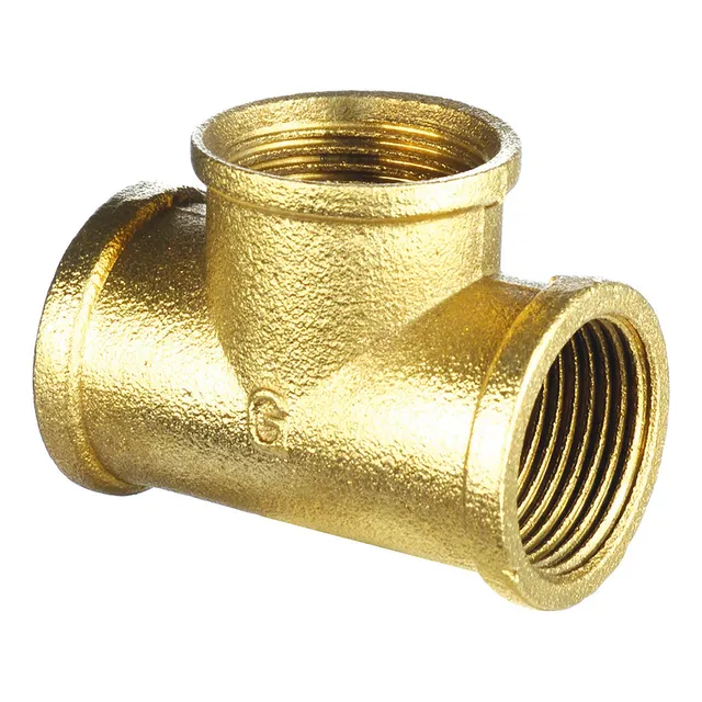 Union Tee De Bronce Roscado Hembra De 1/2 Para Agua