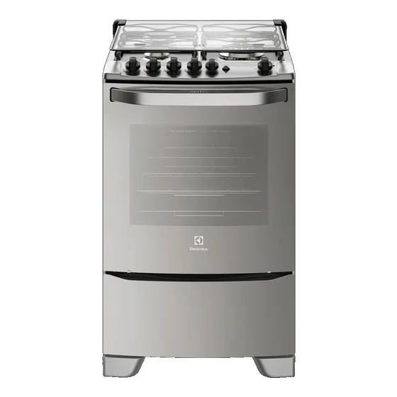 Cocina Electrolux 56GXQ glp color acero inoxidable con puerta con visor