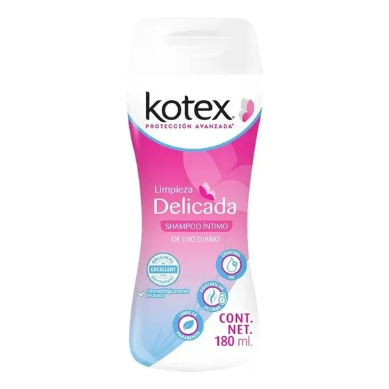 Shampoo Íntimo Kotex Limpieza Delicada 180 Ml