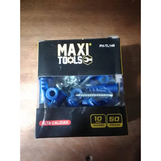 Ramplug Tarugo Azul Plástico Con Tornillos 50 Pzas