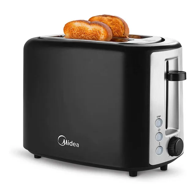 Torradeira Elétrica Automática Quicktoast Cor Preta Midea 127V