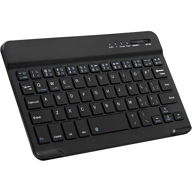Mini Teclado Inalámbrico Weibo Bluetooth Mini Bat Recargable Color del teclado Negro Idioma Español Latinoamérica