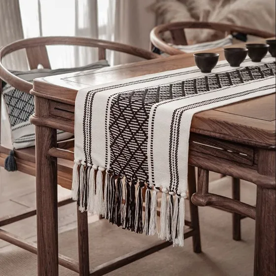 Levimetree Camino Mesa Granja 72  Largo Rectangular Bohemio