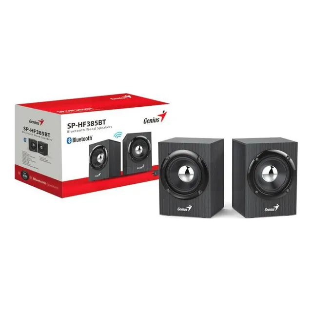 Parlantes Bluetooth Genius Hf385bt Gris Jack Usb Color Negro