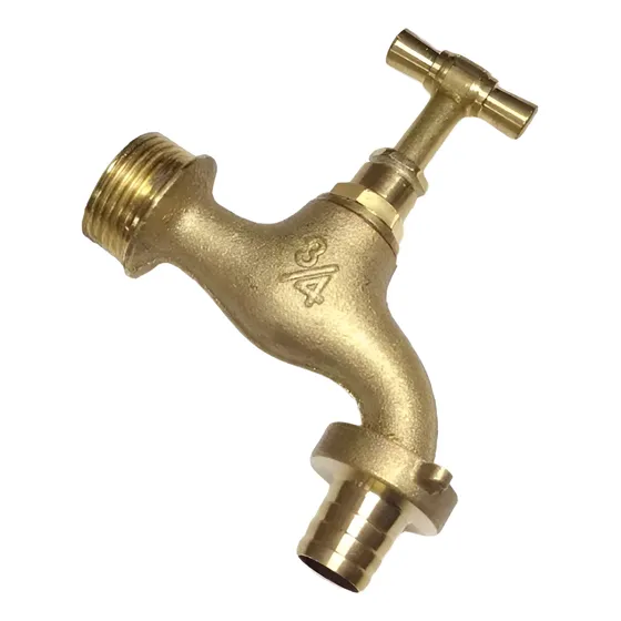 Canilla Bronce 3/4 Con Manga Pulida Con Pico P/ Manguera