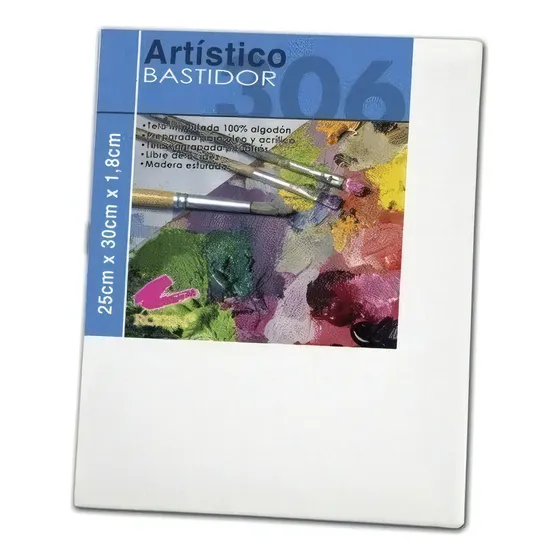 Bastidor Artístico T-306 Rodin Tela 25 X 30 Cm Para Pintura