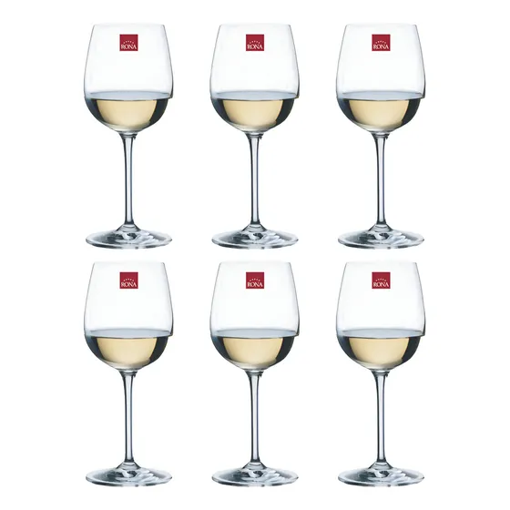Set X6 Copa De Vino Cristal Rona Solo 450ml Color Transparente