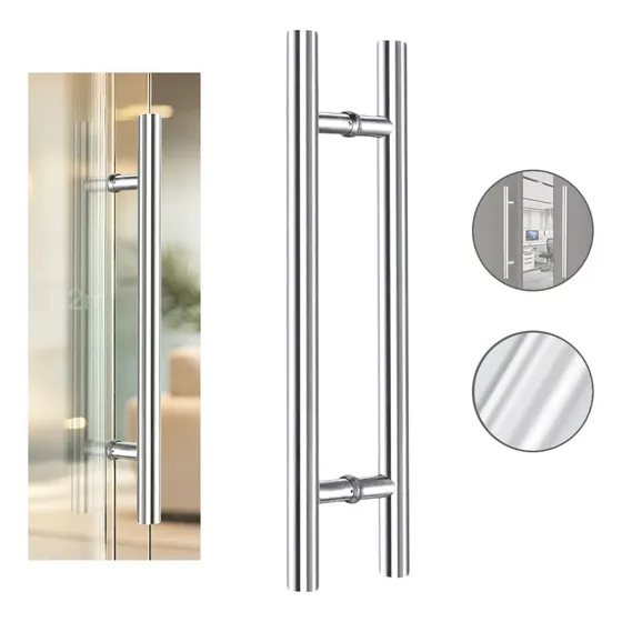 Jaladera Acero Inoxidable Tipo H Puerta Cristal 120cm