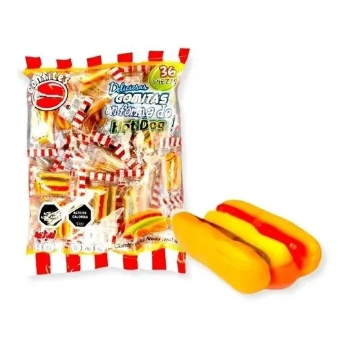 Gomitas Mini Hot Dog 36 Unidades