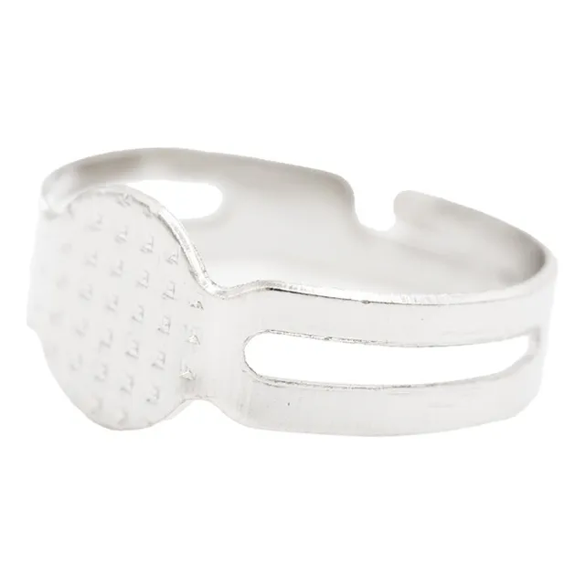 Bases  Para Anillos Adaptable  A116a Plateado Paq 20 Unds