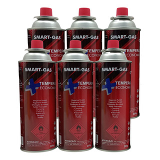 6 Latas Kit Gás Butano Refil Para Maçarico Fogão Portatil 6 Latas Kit Gás Butano Refil Para Maçarico Fogão Portatil