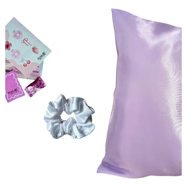 Kit 1 Funda + 1 Scrunchie Saten Premium Colores A Eleccion