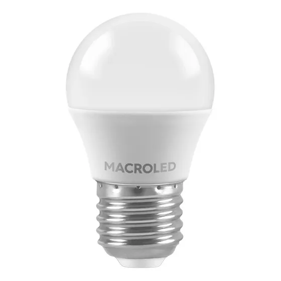 Pack X10 Lampara Led Gota 6w Luz Fria Rosca Común E27 Opal