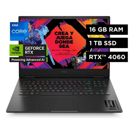 Notebook Gamer HP Omen 16-wd0013la Intel Core i7 16GB RAM Nvidia GeForce RTX4060 1TB SSD