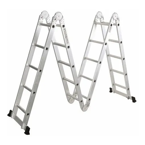 Escalera de aluminio multipropósito iGPro IGEP57-20 plateado