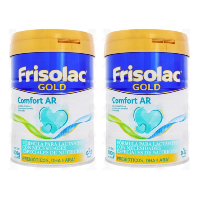 2 Latas De Leche Fórmula Frisolac Gold Comfort Ar De 800 G