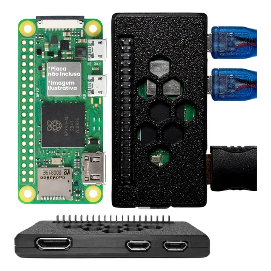 Case Raspberry Pi Zero 2w Proteção Compacto Acesso Às Portas