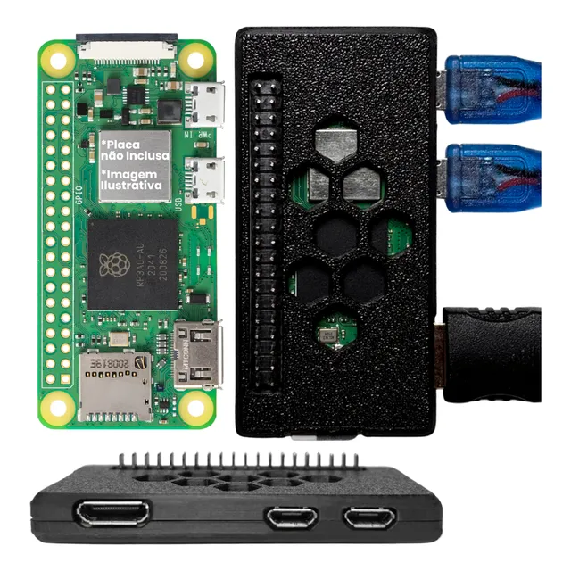Case Raspberry Pi Zero 2w Proteção Compacto Acesso Às Portas