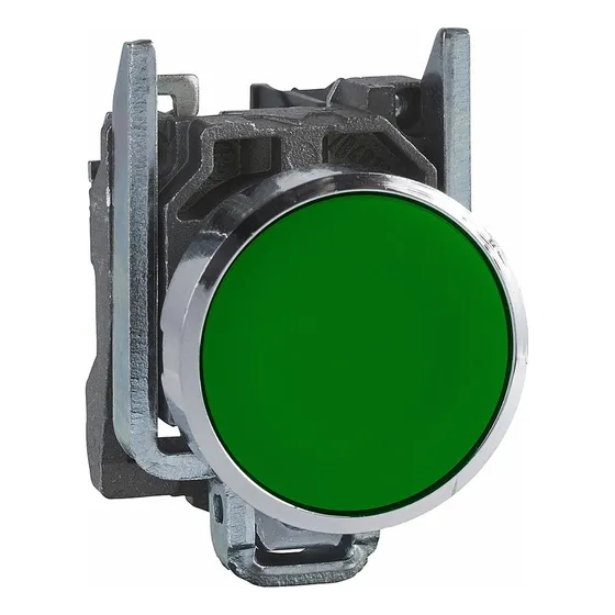 Pulsador Schneider Metalico Rasante Verde 1na Xb4ba31
