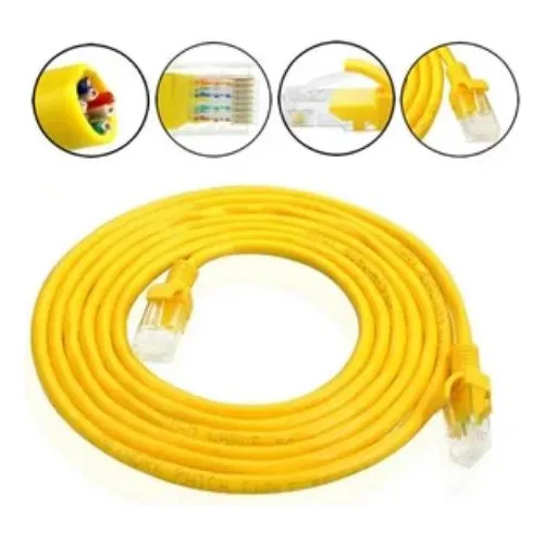 Cable De Red Patch Cord 20 Metros Categoría 6e Terminal Rj45